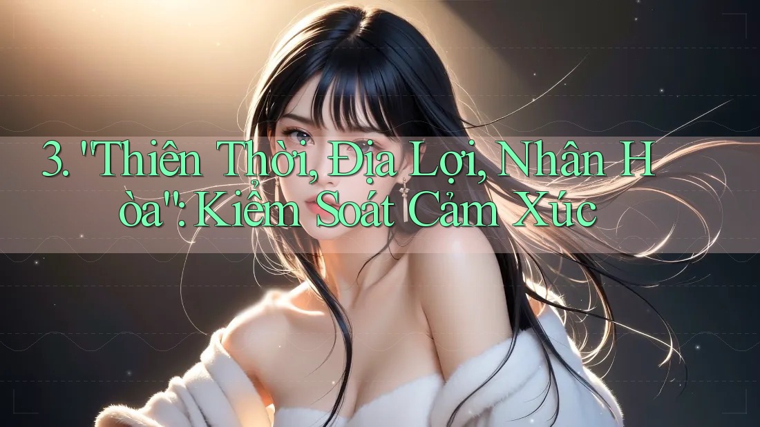 3. “Thiên Thời, Địa Lợi, Nhân Hòa”: Kiểm Soát Cảm Xúc 3. “Thiên Thời, Địa Lợi, Nhân Hòa”: Kiểm Soát Cảm Xúc