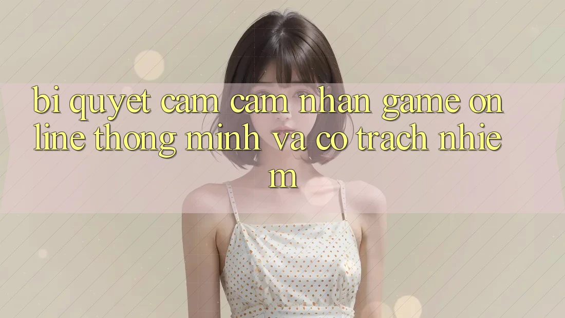 Bí Quyết Cảm cảm nhận Game Online Thông Minh Và Có Trách Nhiệm Bí Quyết Cảm cảm nhận Game Online Thông Minh Và Có Trách Nhiệm